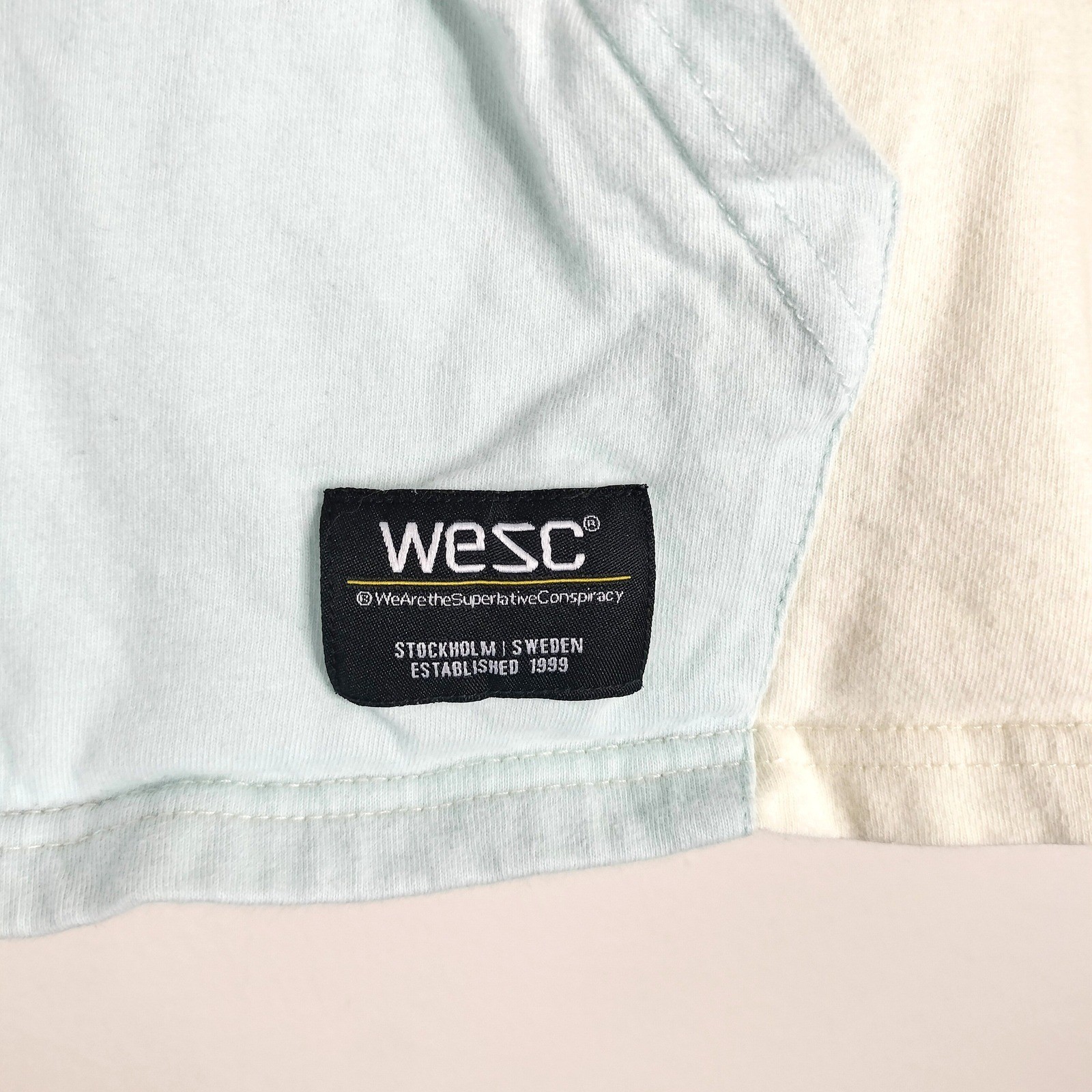 WESC Multicolor Hoodie; Damian Colorblock Short Sleeve T-Shirt Hoodie
