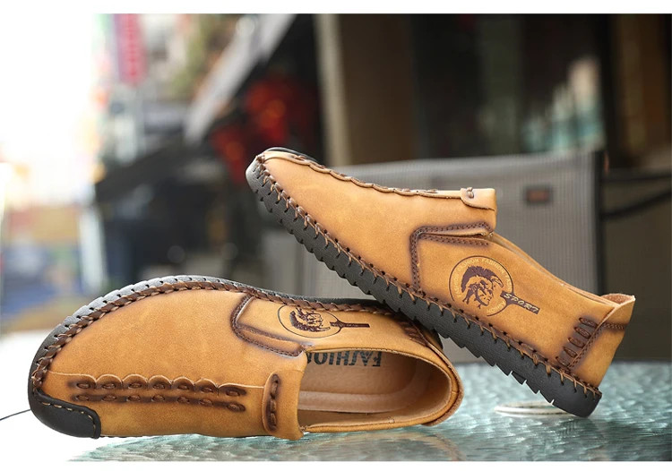 Men’s Casual Shoes Loafers Low-top Slip on Handmade Breathable Driving Shoes