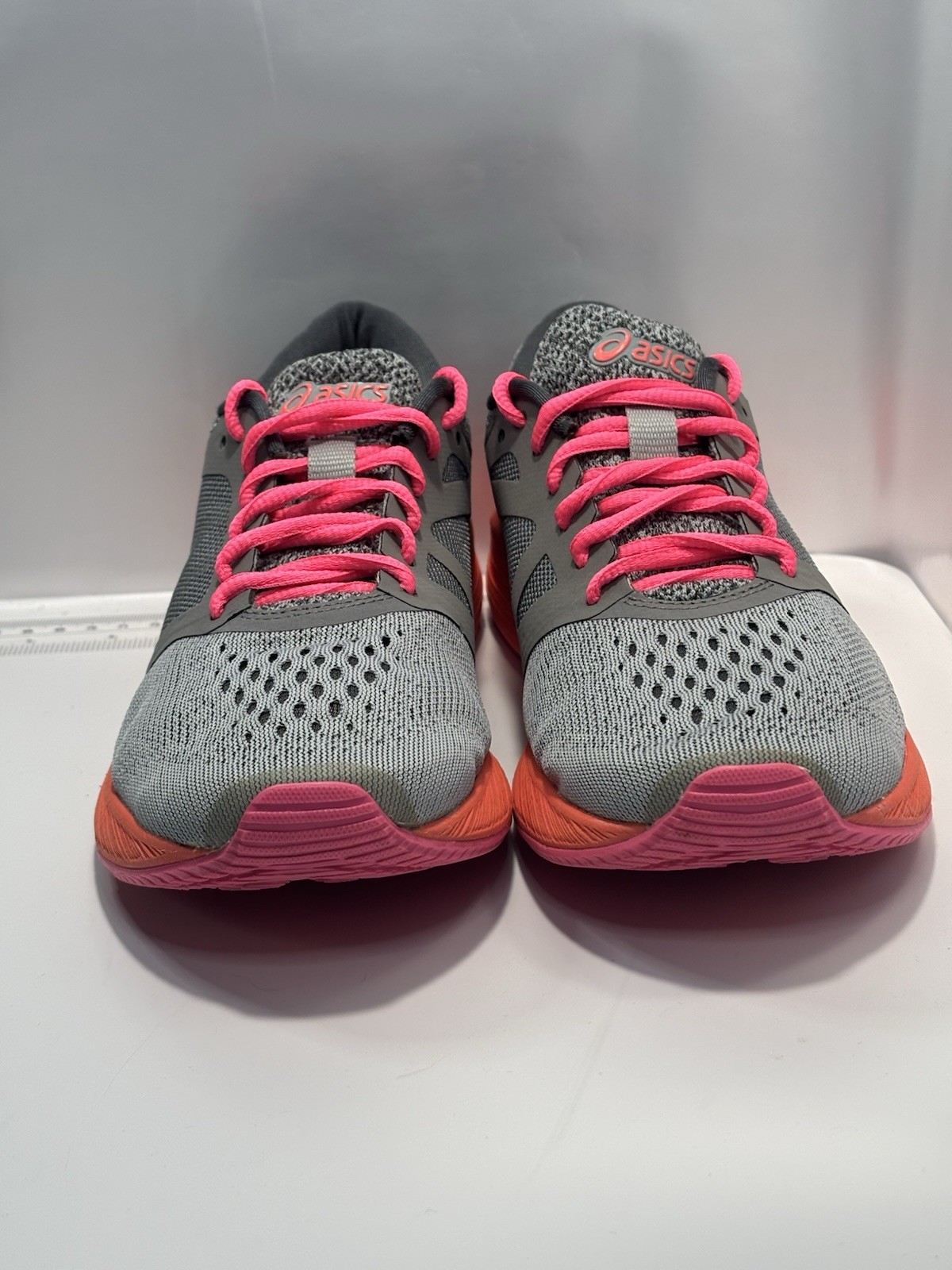 Asics Women’s US Size 7 Roadhawk Flyte Foam Grey/Pink Running Shoes Athletic