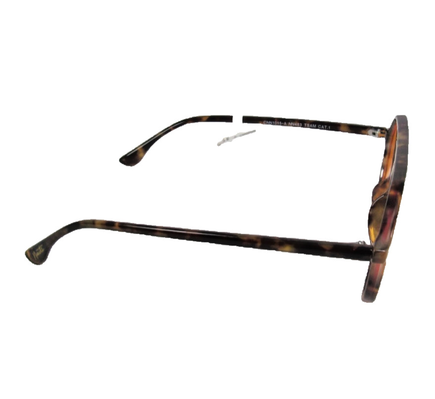 NANETTE LEPORE Tortoise Shell Plastic Aviator Sunglasses Amber Lenses NN483-TSAM