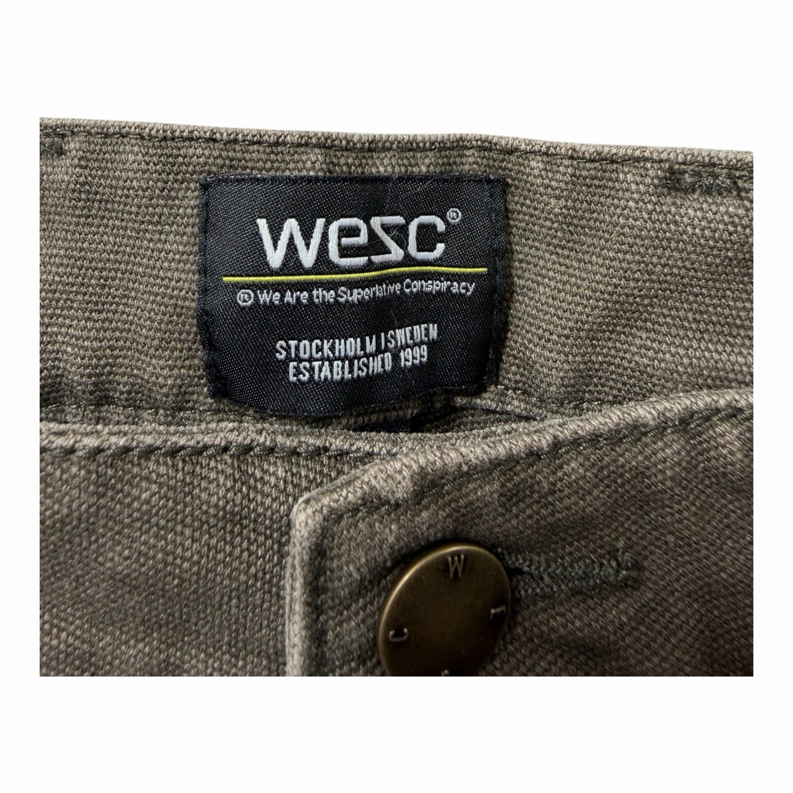 WeSC Carpenter Shorts Spring Canvas Adult Mud Look Brown Denim Men’s Size 24 New