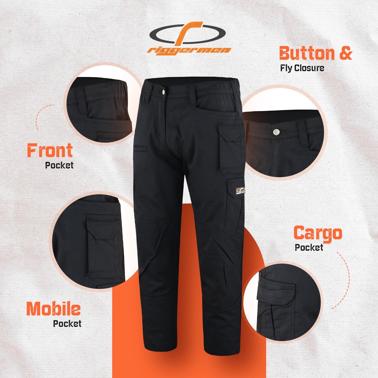 Mens Tactical Pants Boot Cut Relaxed Fit Cargo Lightweight Hiking Work Pants