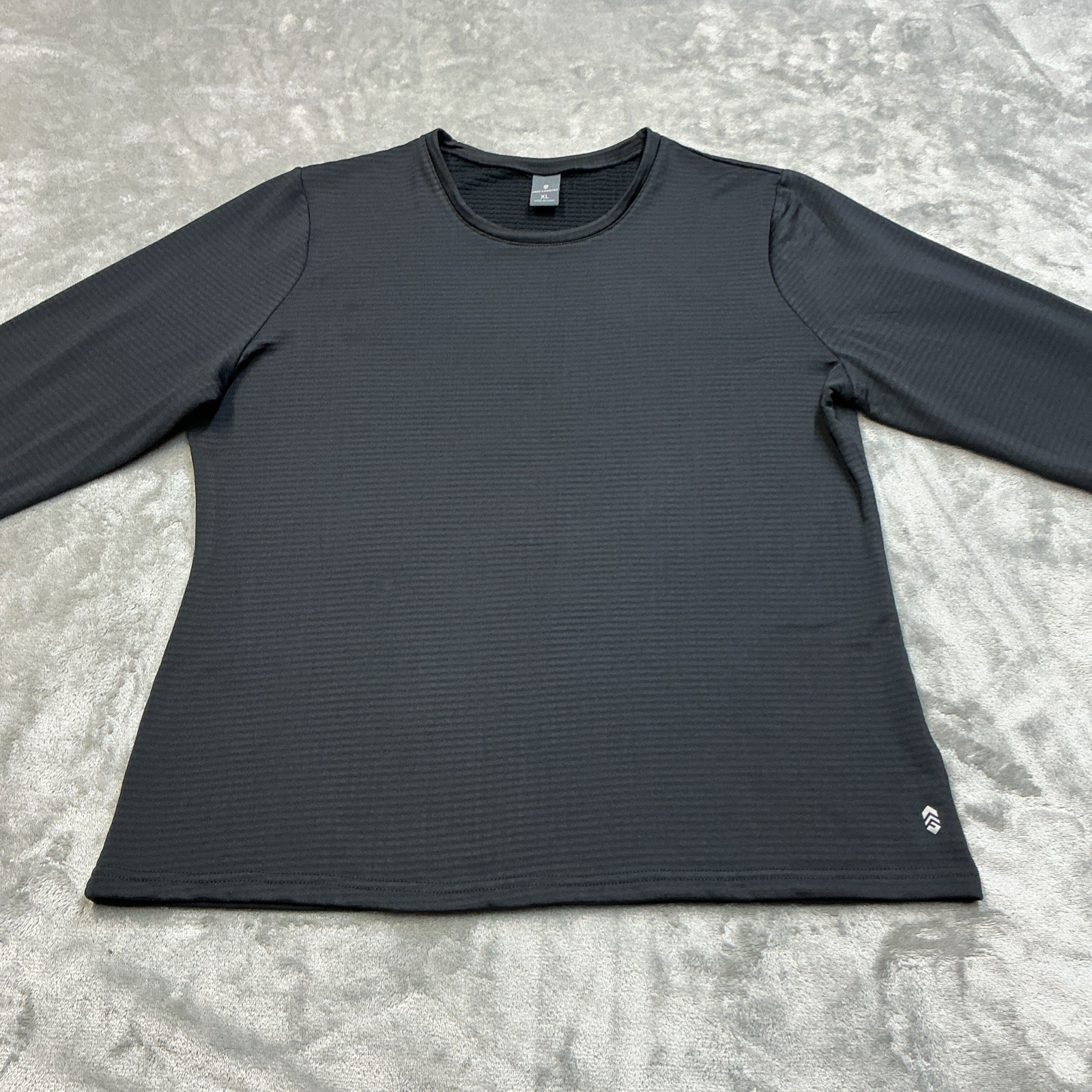 Free Country Force Grid Fleece Base Layer shirt womens XL long sleeve hiking blk