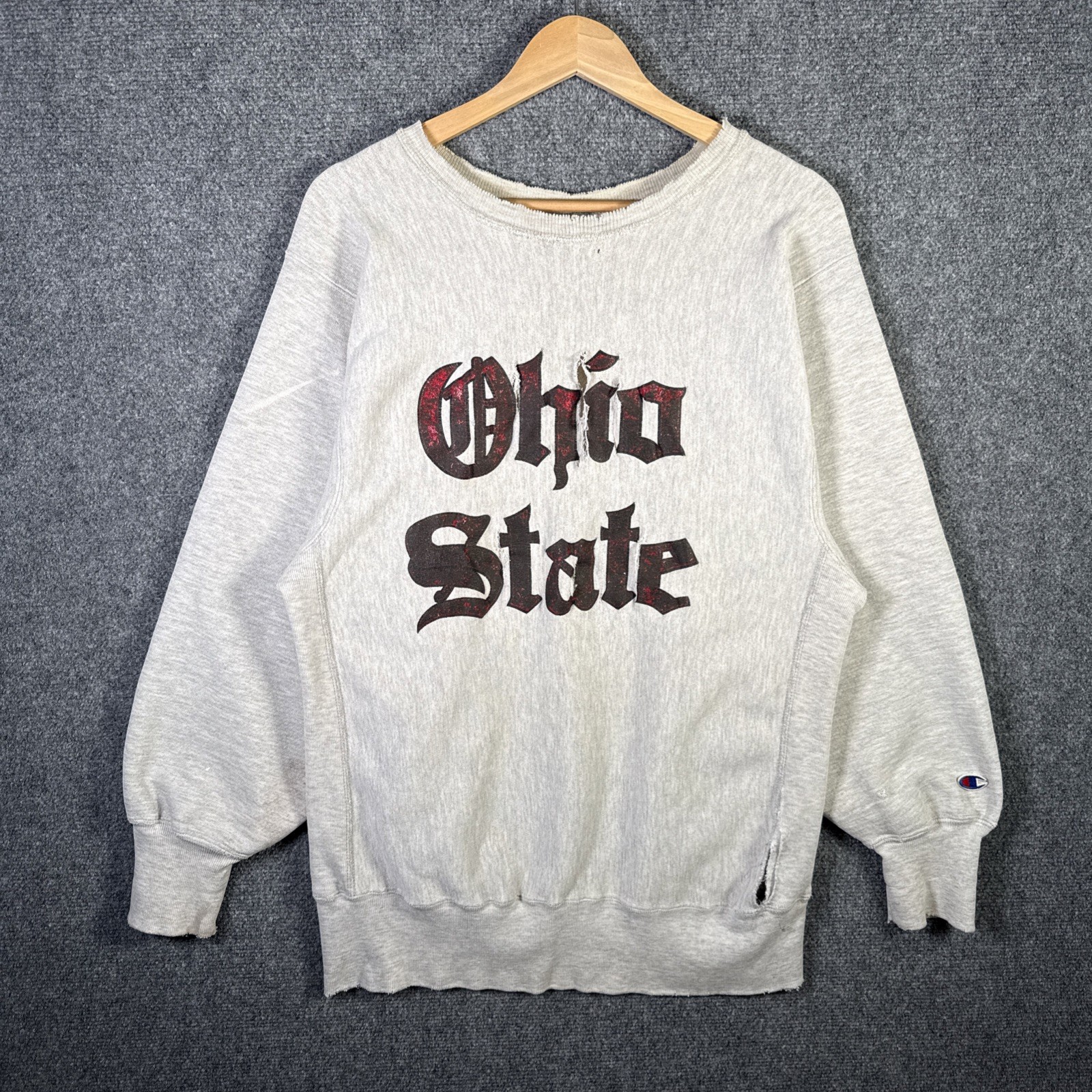 Vintage Ohio State Sweatshirt XL 90s Champion Reverse Weave Old English Script