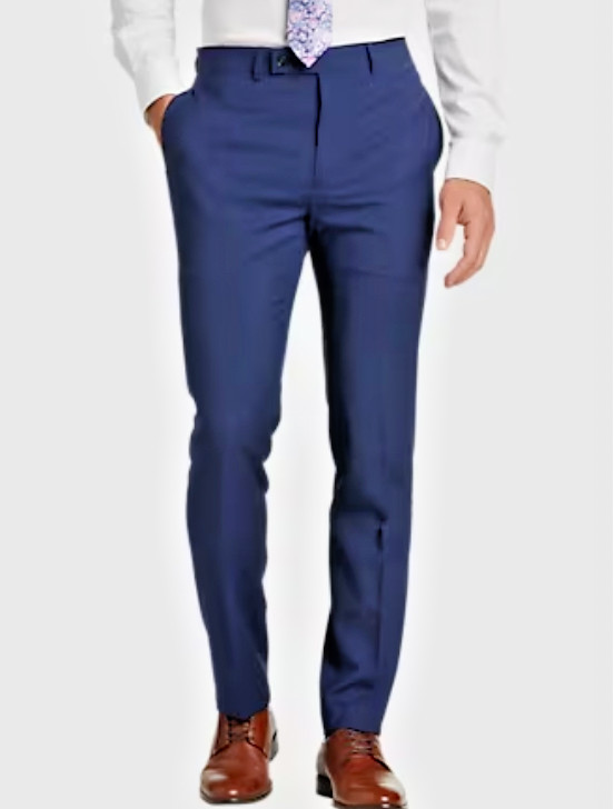 CALVIN KLEIN Bright Navy Blue Dress Pants Waist 30 x Length 29 Cotton