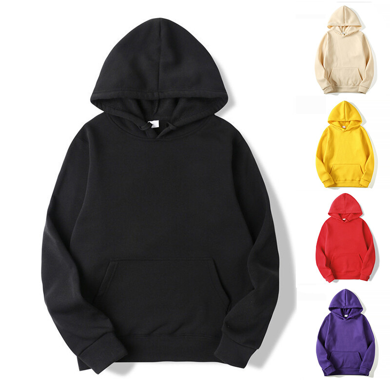 Men’s Plain Pullover Hoodies Casual Hooded Sweatshirts Long Sleeve Classic Tops▱