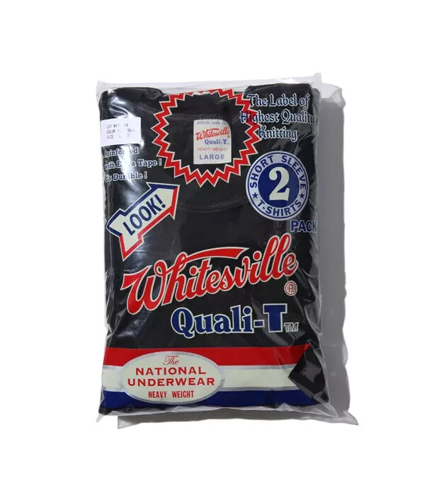 Whitesville WV73544 2-PACK T-SHIRT Black Size M L XL XXL Men’s Made in Japan