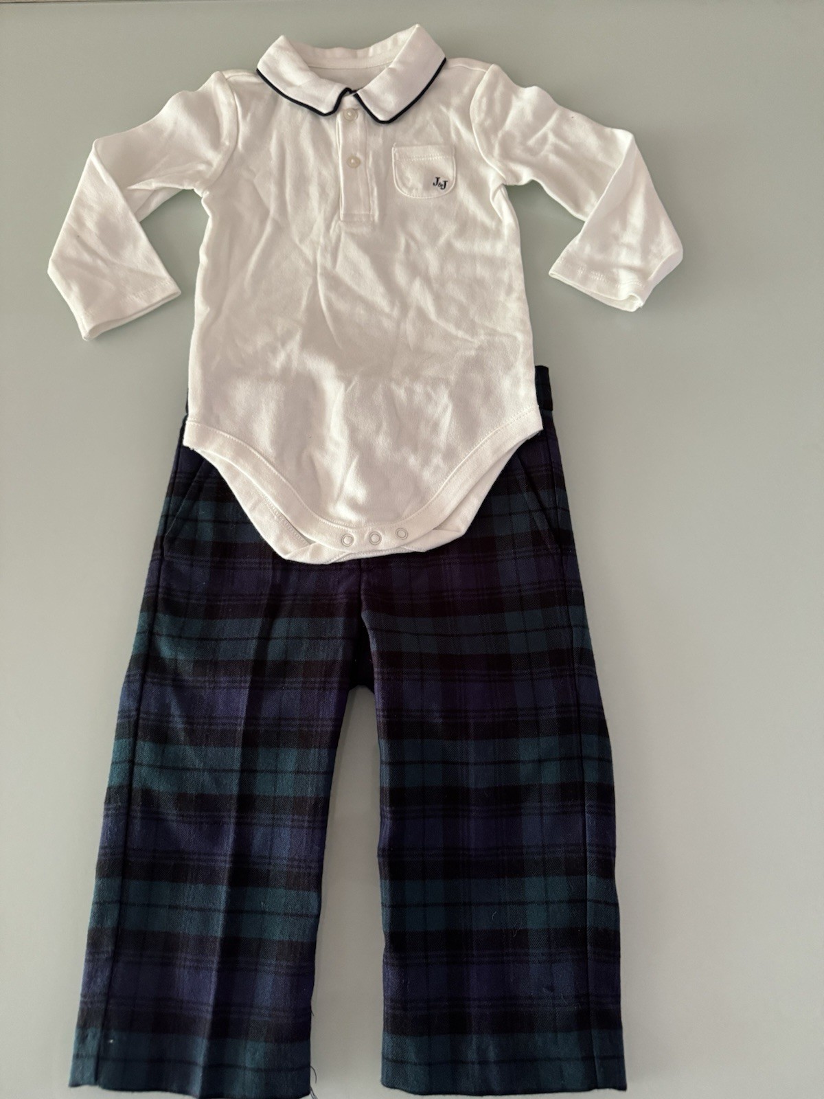 JANIE AND JACK Snow Cub Tan Cable Knit 14 PCS Set & Romper Size 12-18 Month