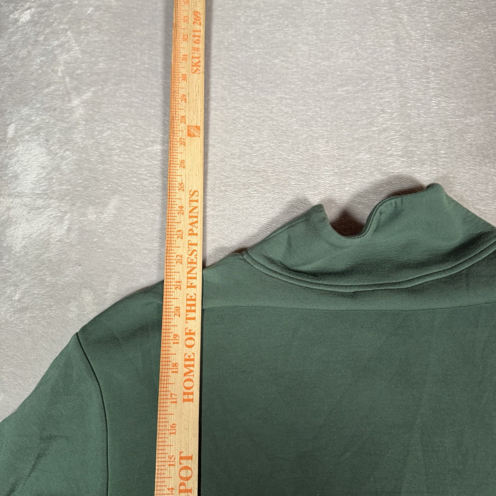 Varley Sweatshirt Womens Medium Green DoubleSoft Davidson 1/4 Zip Mock Neck