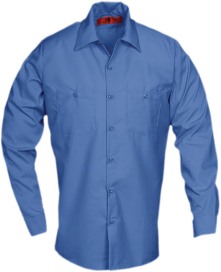 Work Shirts Industrial Uniform Two Pockets Long Sleeve REED Polyester/Cotton