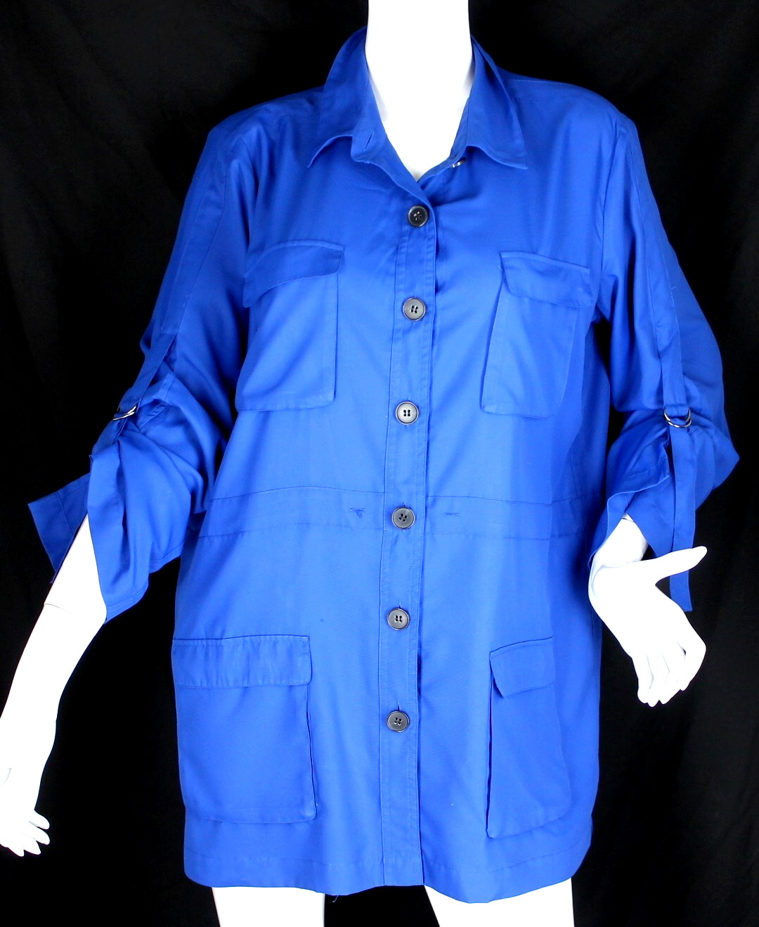 {Calvin Klein} Shirt/Top/Blouse Sz. XL Royal Blue Long Button Up Casual