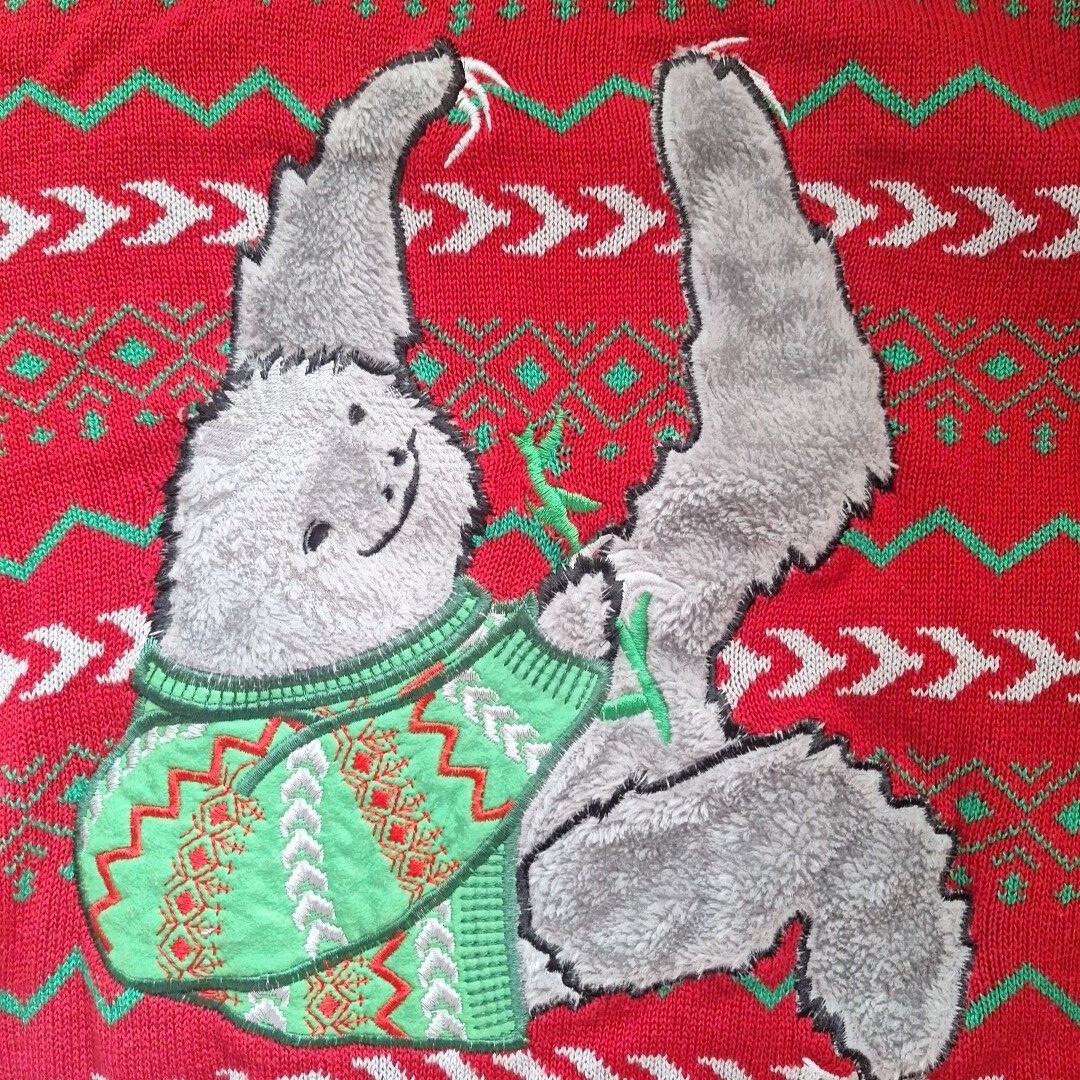 33 Degrees Sloth Christmas Sweater 3XLT Ugly Funny Holiday Fair Isle Pullover