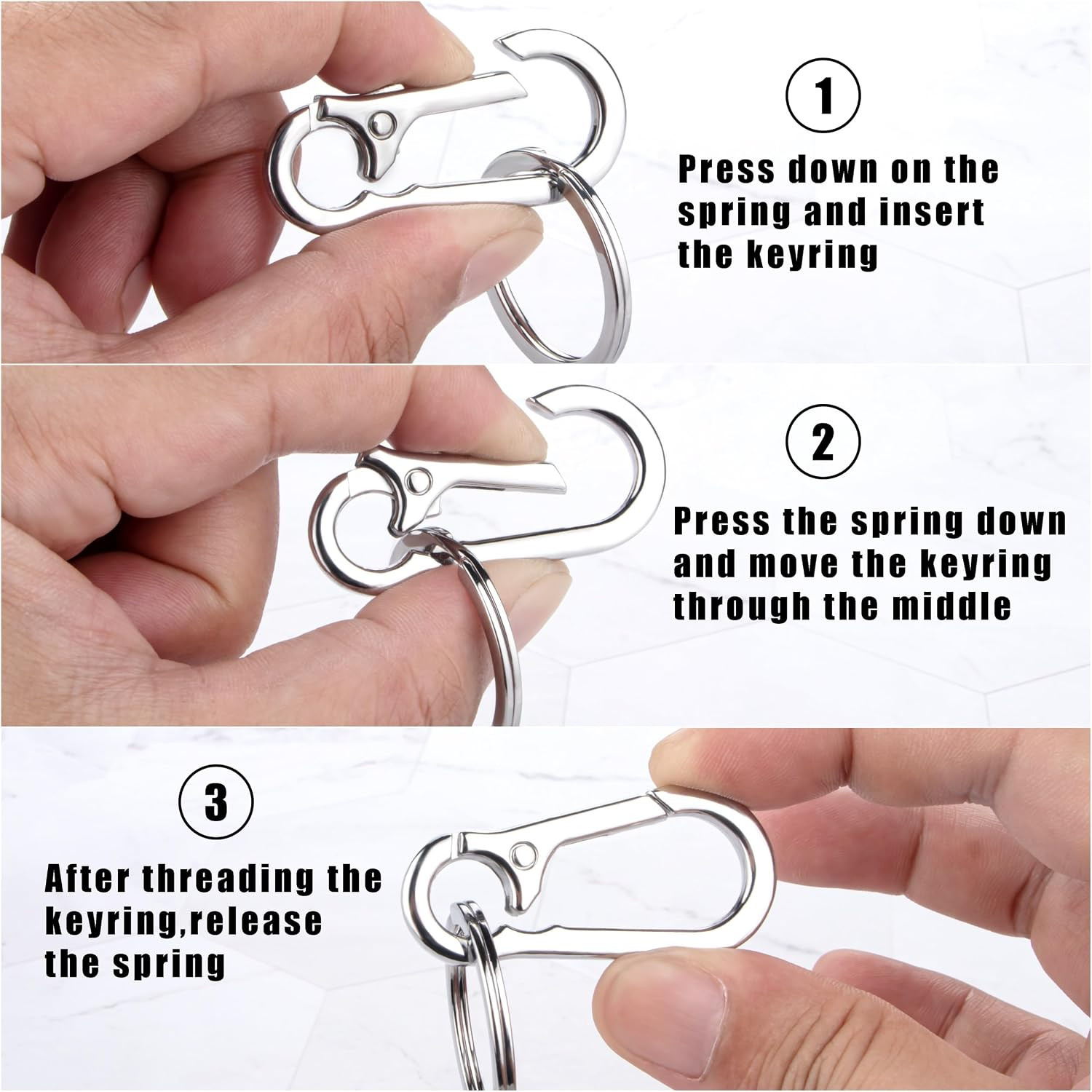 Metal Keychains Keyring Key Chain Ring Clip Holder Organizer for Home Car Keys K