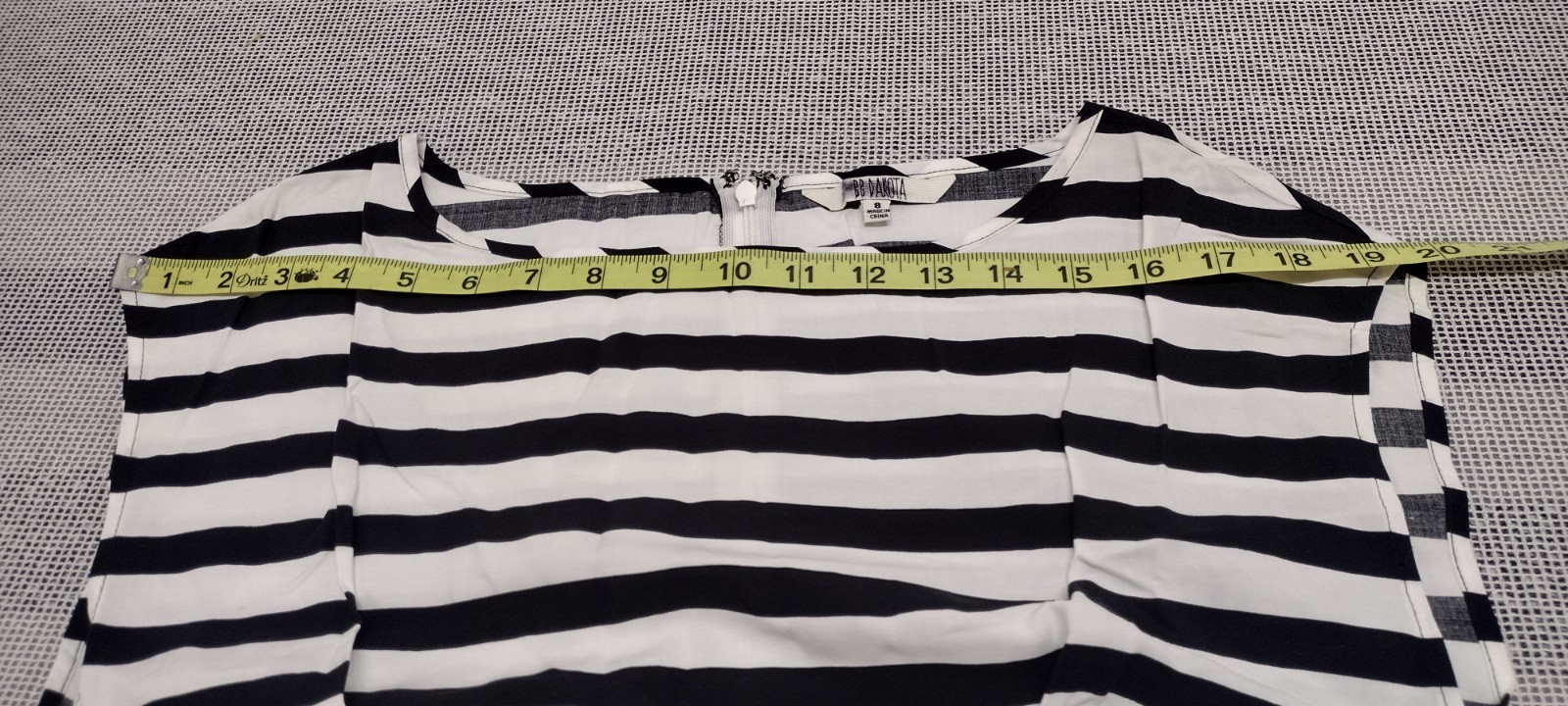BB Dakota Black & White Stripes Dress Striped Emo Euro 30 USA 8 Waist 28 inches
