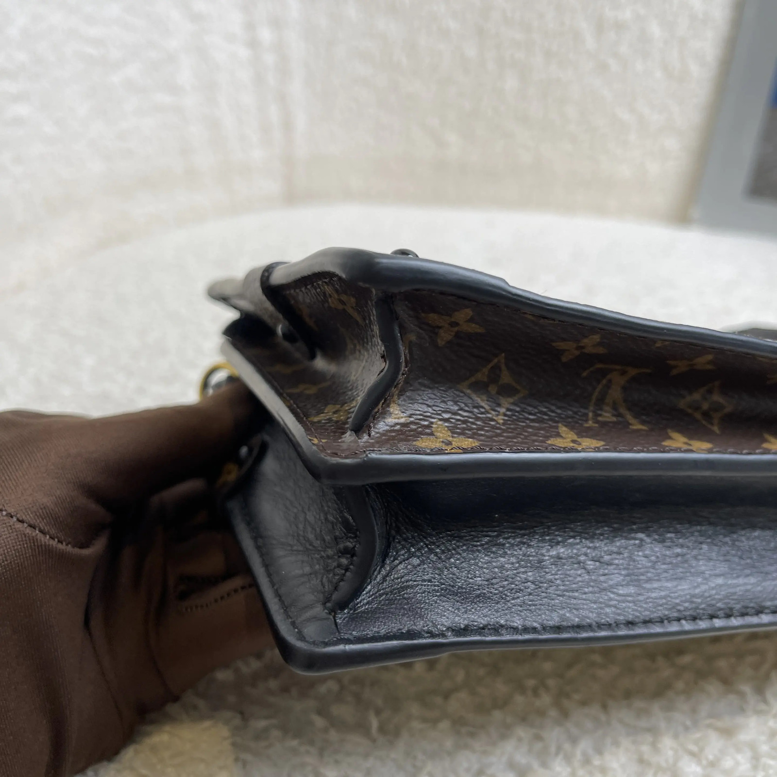 Louis Vuitton Monogram Black Trunk Clutch Soft Box Bag