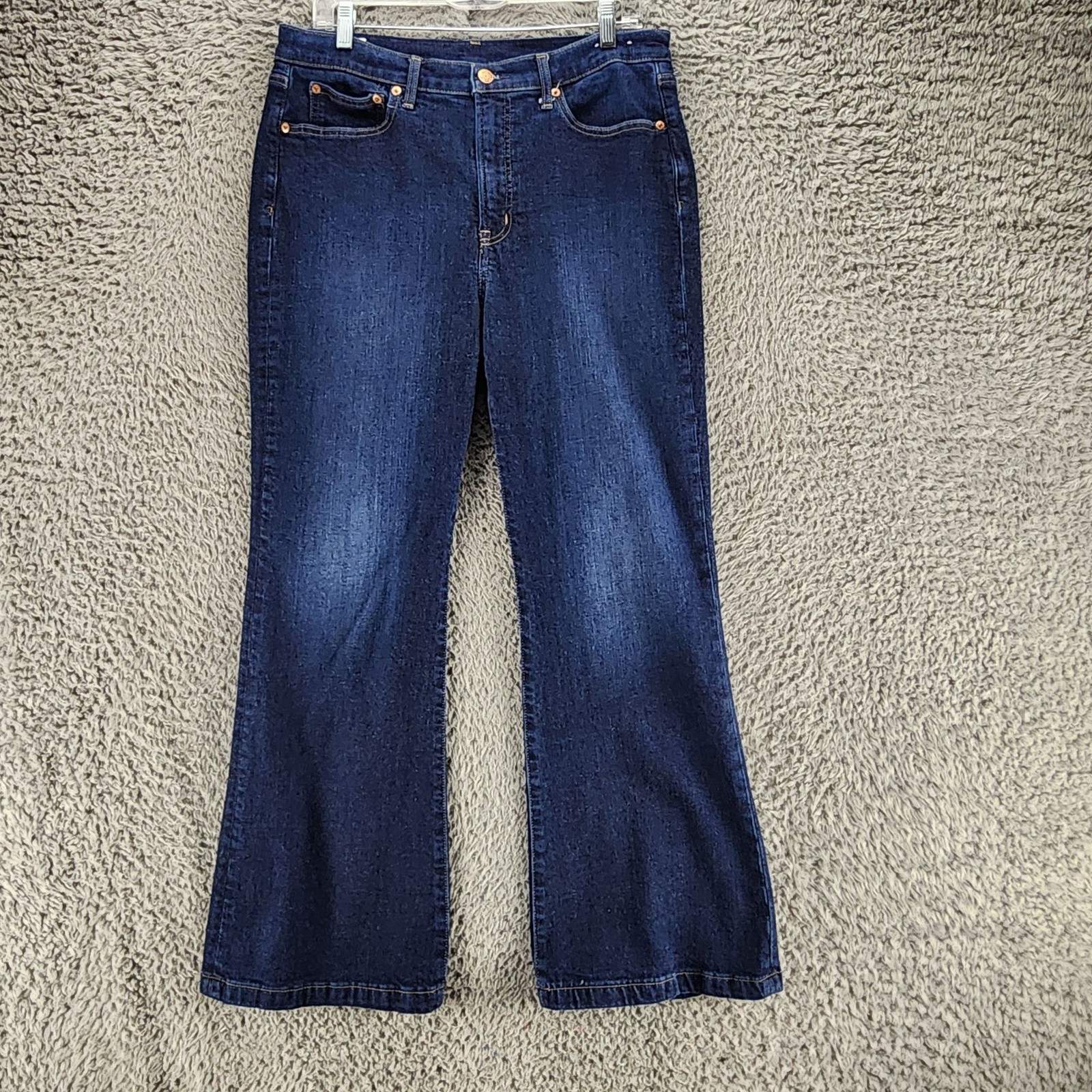 Gap Jeans Womens 32/14 Short Blue Stretch Denim 70s Flare