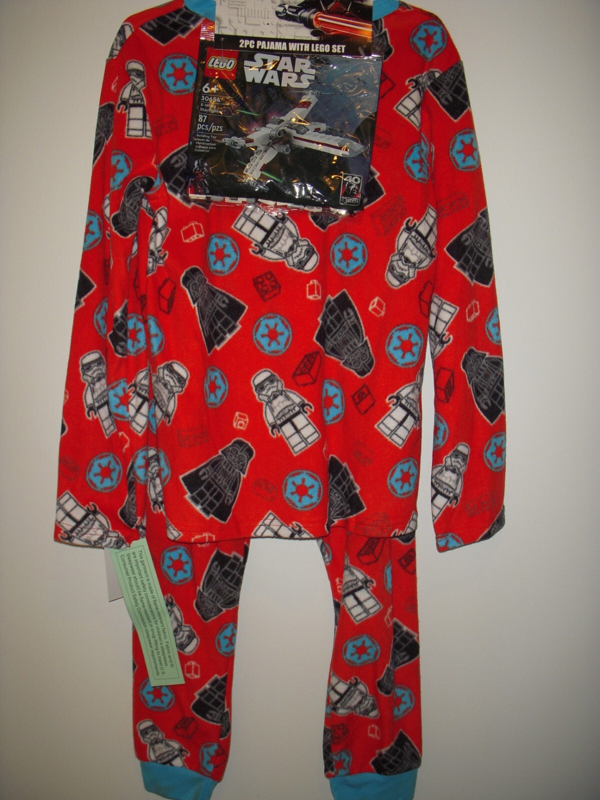 Kid’s LEGO Star Wars 2Pc + Lego Toy Flame Resistant Poly. Pajama Set – S (6/7)