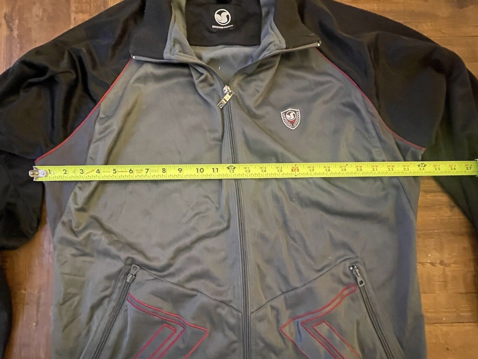 DVS Shoe Company Gray/Black Full-Zip Jacket Size XL FREE SHIPPING!