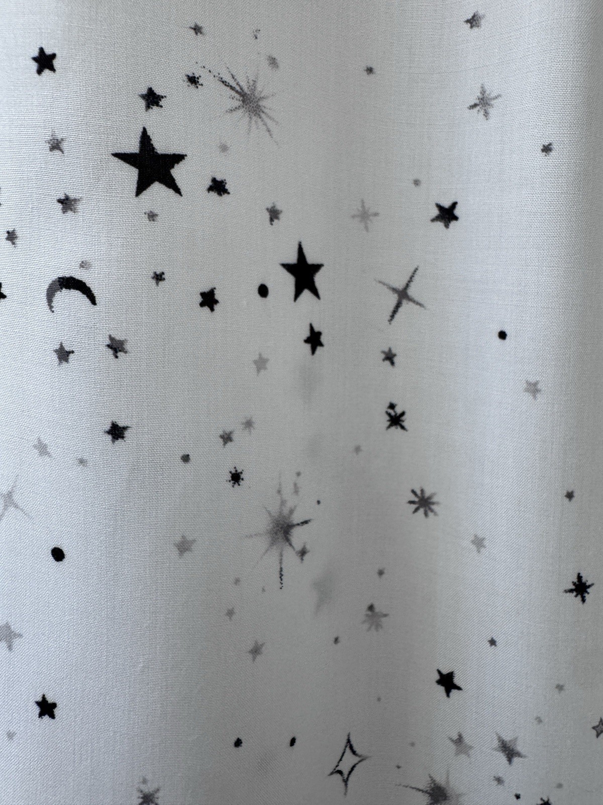 NWT Jane & Delancey White with Moon & Stars Print Pintuck Blouse Size Medium