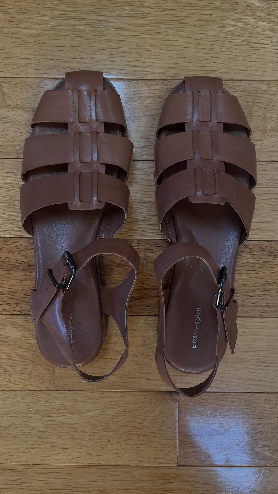 Easy Spirit Gretty Ankle Strap Fisherman Womens Brown Casual Sandals Size 12
