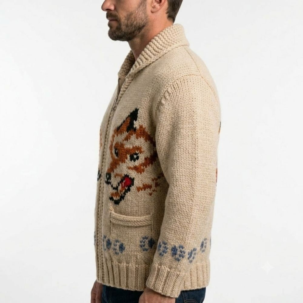 Ryan Gosling Wolf Cardigan Project Hail Mary Ryland Grace Knitted Sweater
