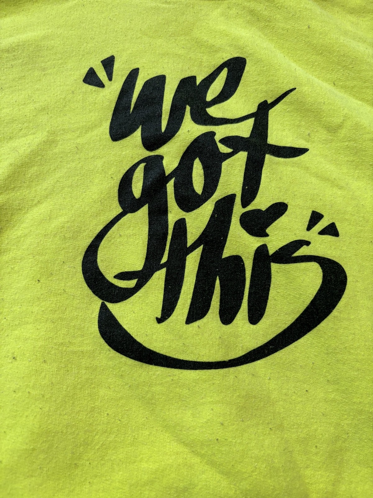 Ladies? We Got This Yellow Graphic Sweatshirt Street Casual Hoodie. Size X-large