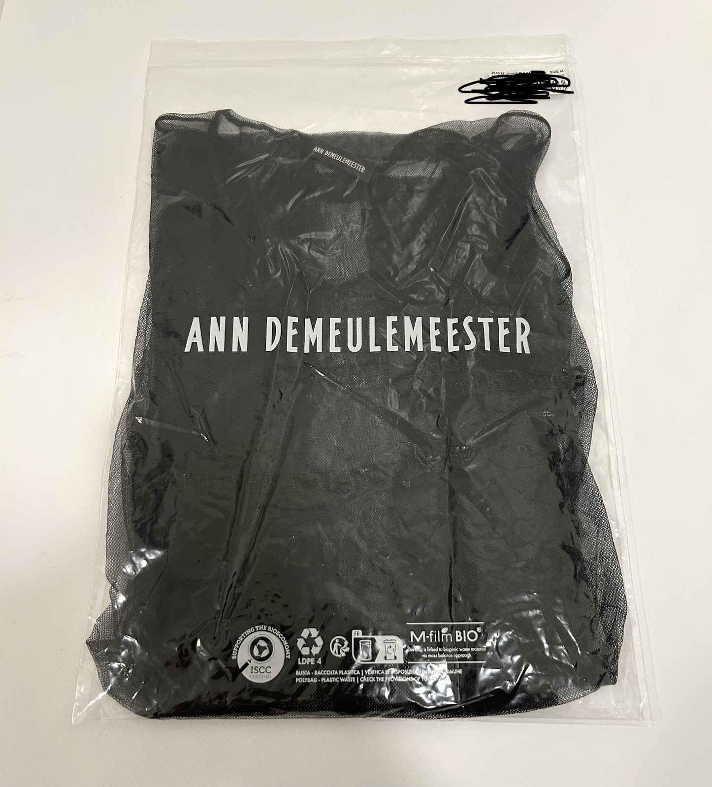 ANN DEMEULEMEESTER BLACK SUNSET BLEEDING EMBROIDERED MESH TANK TOP SHIRT M BNWT