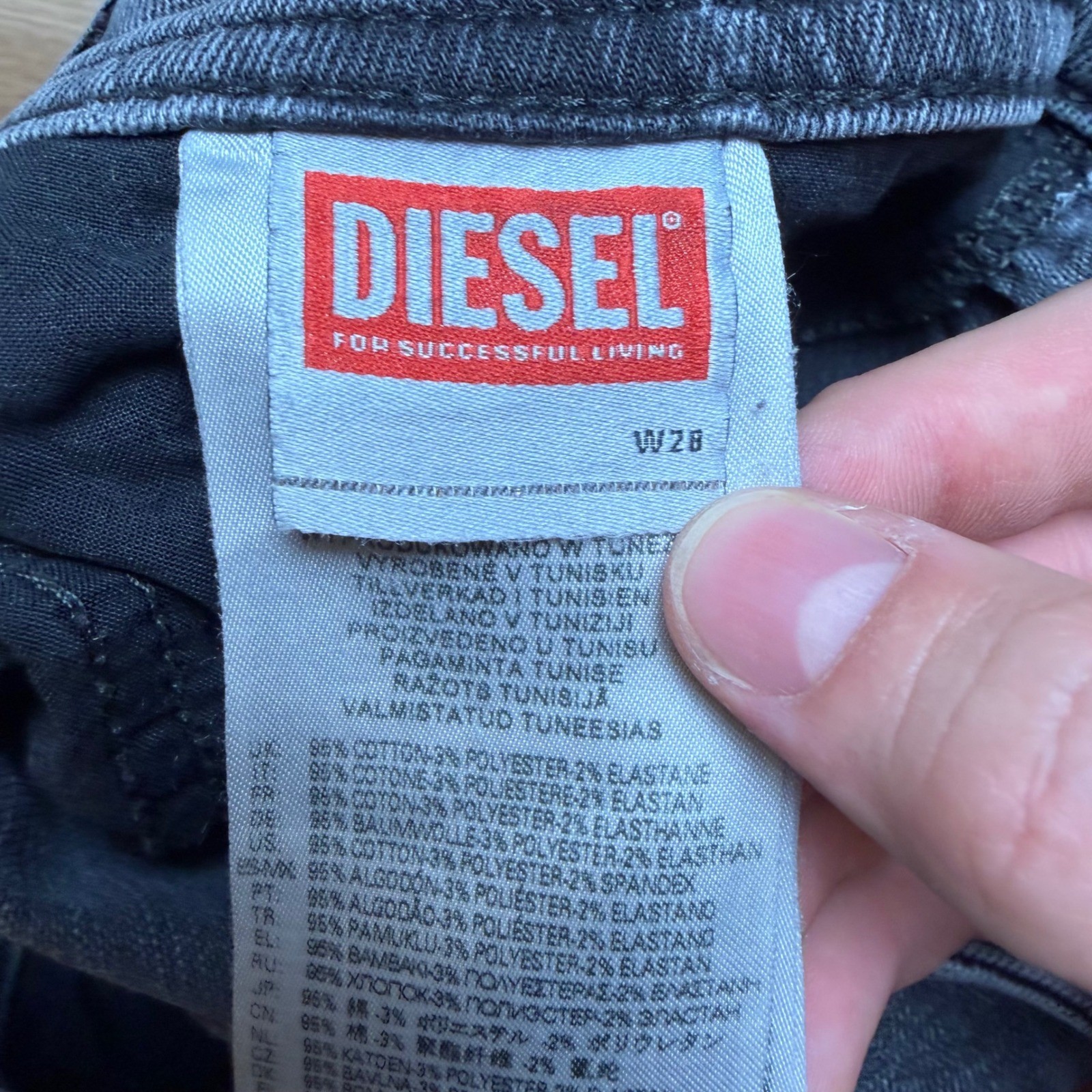 Diesel 1979 Sleenker Jeans Men 28×32 Grey Skinny Fit Stretch Denim Pants 09D42