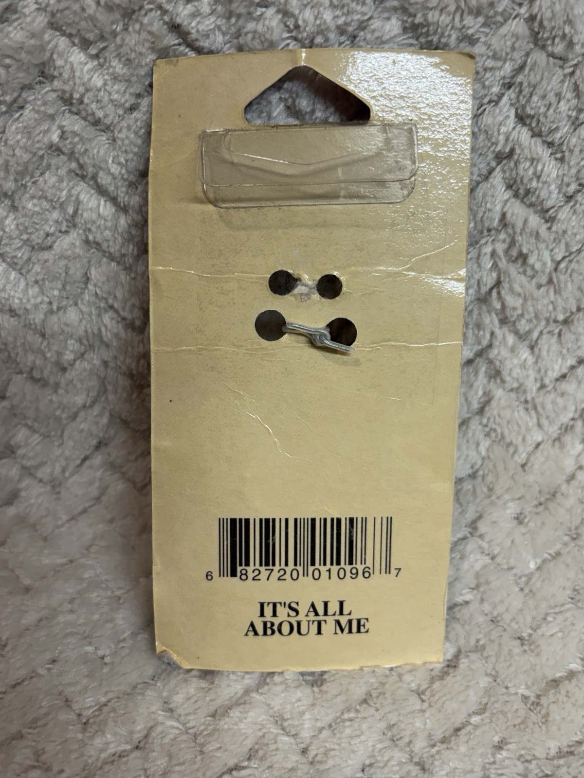 Vintage Y2K Socially Hazardous Keychain It’s All About Me Deadstock Holographic