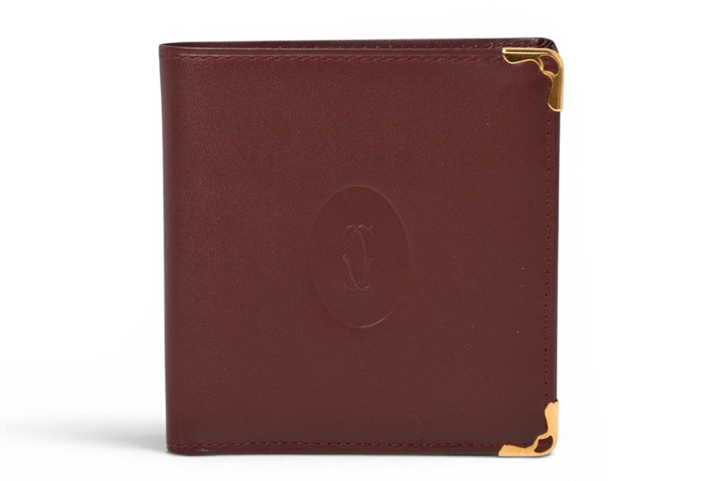 Cartier Authentic Bifold Wallet Vintage Men’s Must Bordeaux 73184192