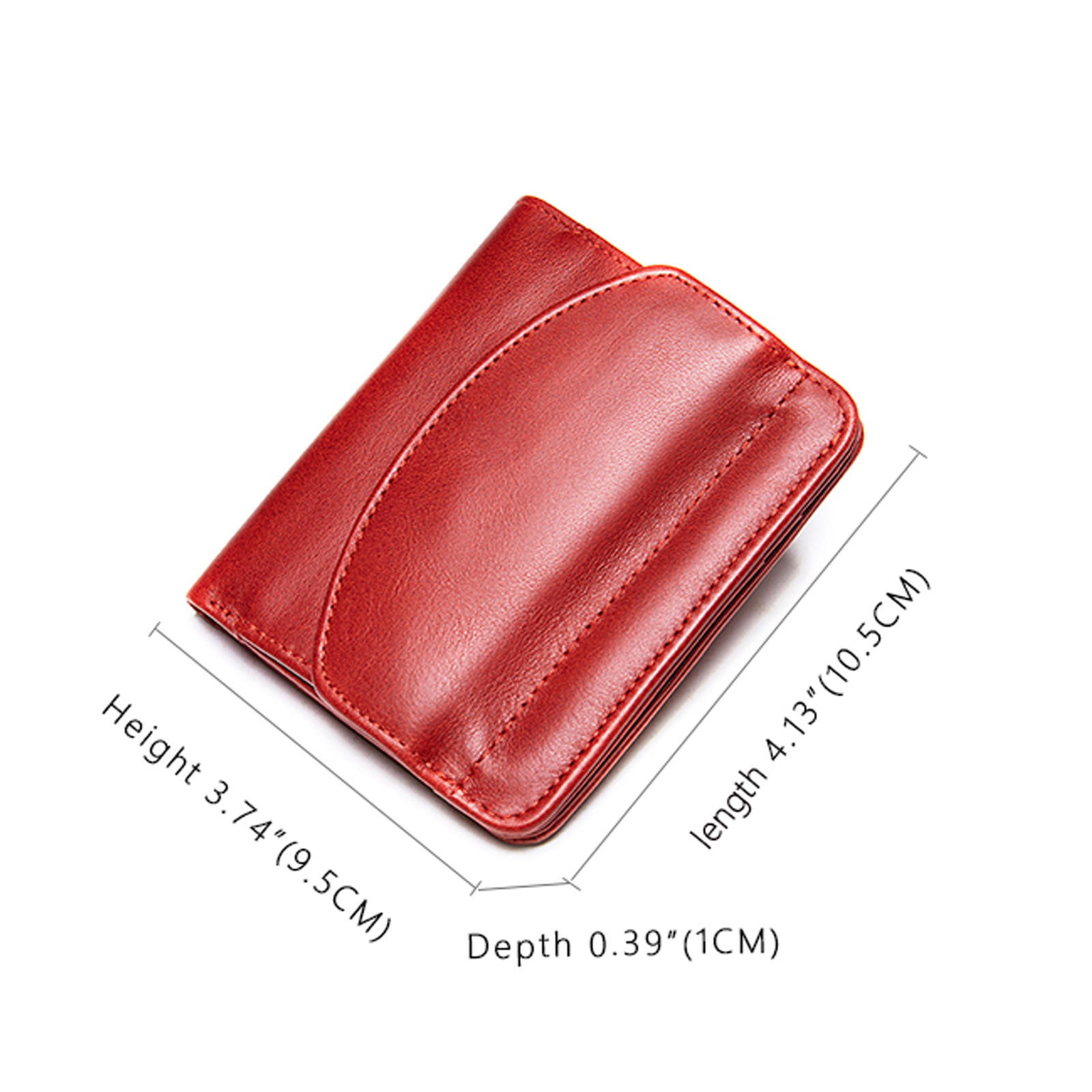 RFID Multi-functional Leather Wallet 8 Card Slots Coin Pocket Compact Stylish