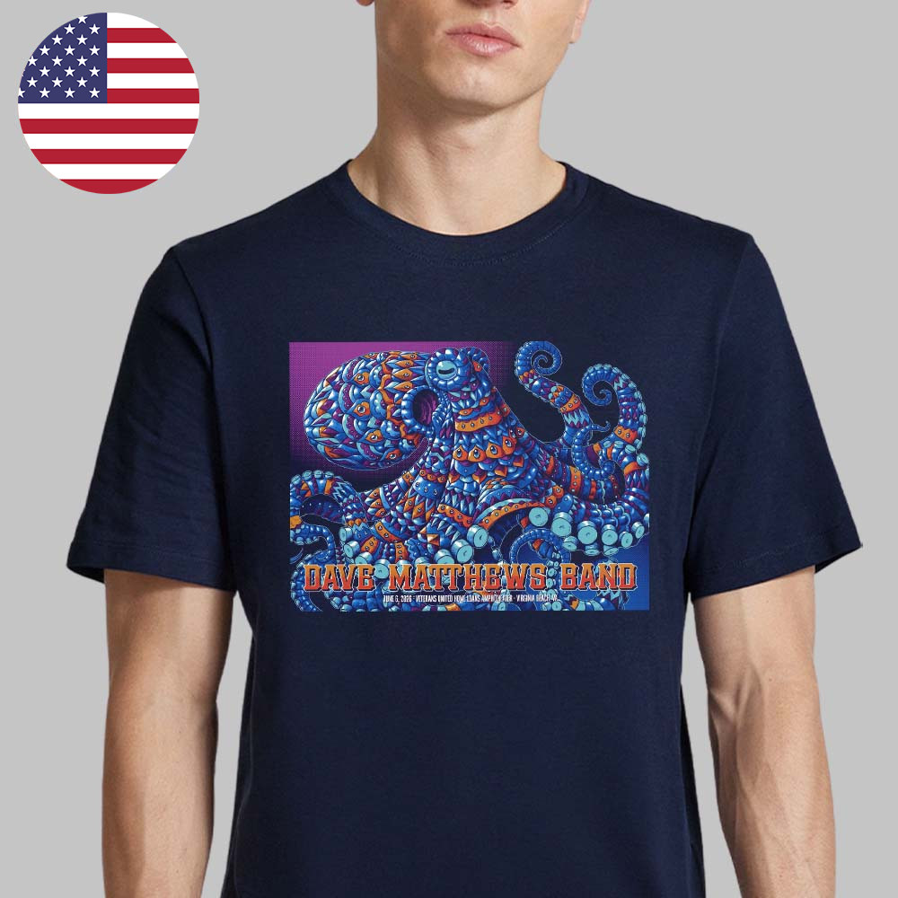 Dave Matthew Band Virginia Beach VA 2026 Octopus Art T-Shirt CB0590