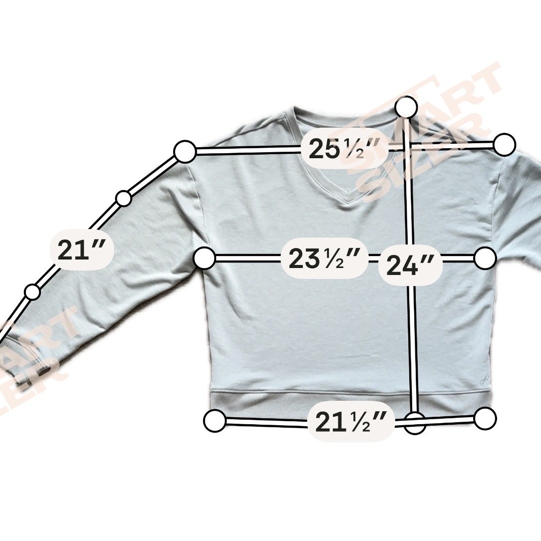 Freely V-Neck Relaxed Sweatshirt XL Gray Lightweight Comfy Sustainable Fabric