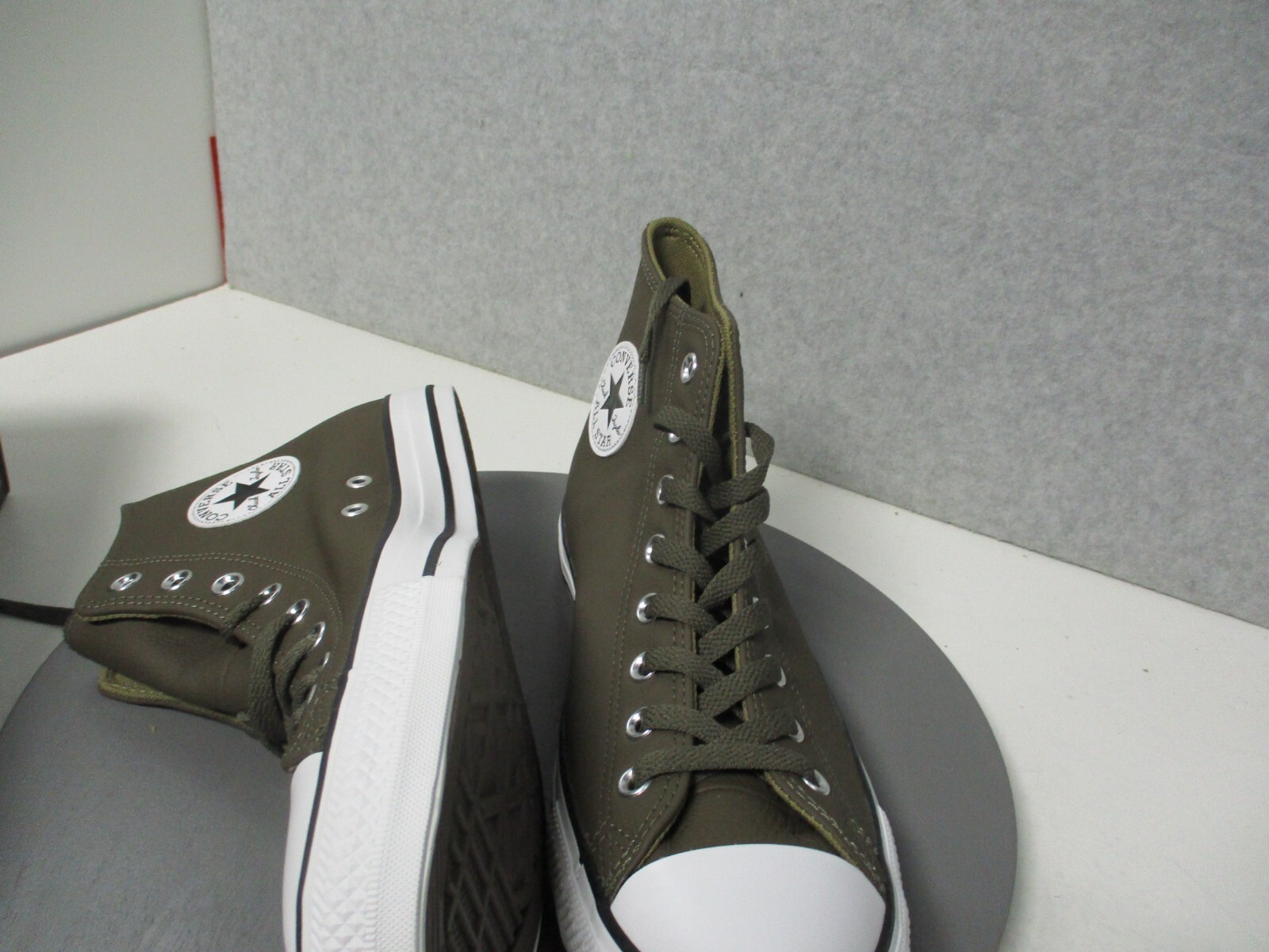 Converse Ctas Hi Engine Smoke Brown Leather Shoes Mens Sz 10 Womens Sz 12