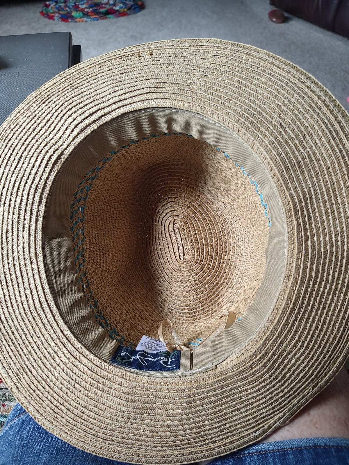 Panama Jack Adjustable Straw Sun Hat Tan