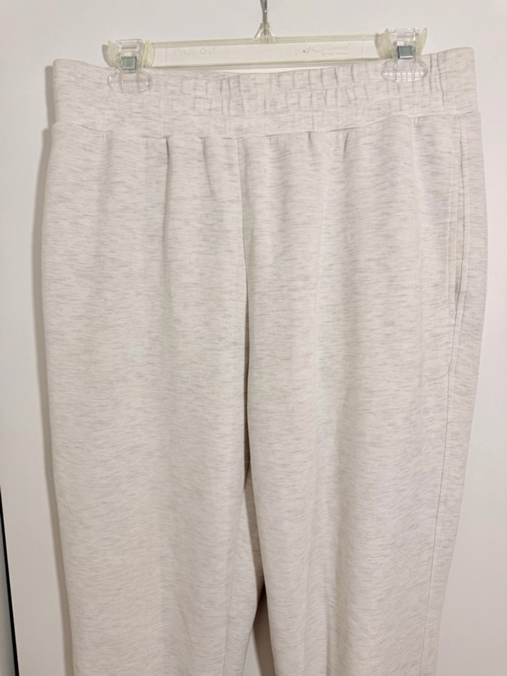 Varley The Slim Zip Hem Pants 29.5″ Ivory Marl Women’s Size Large