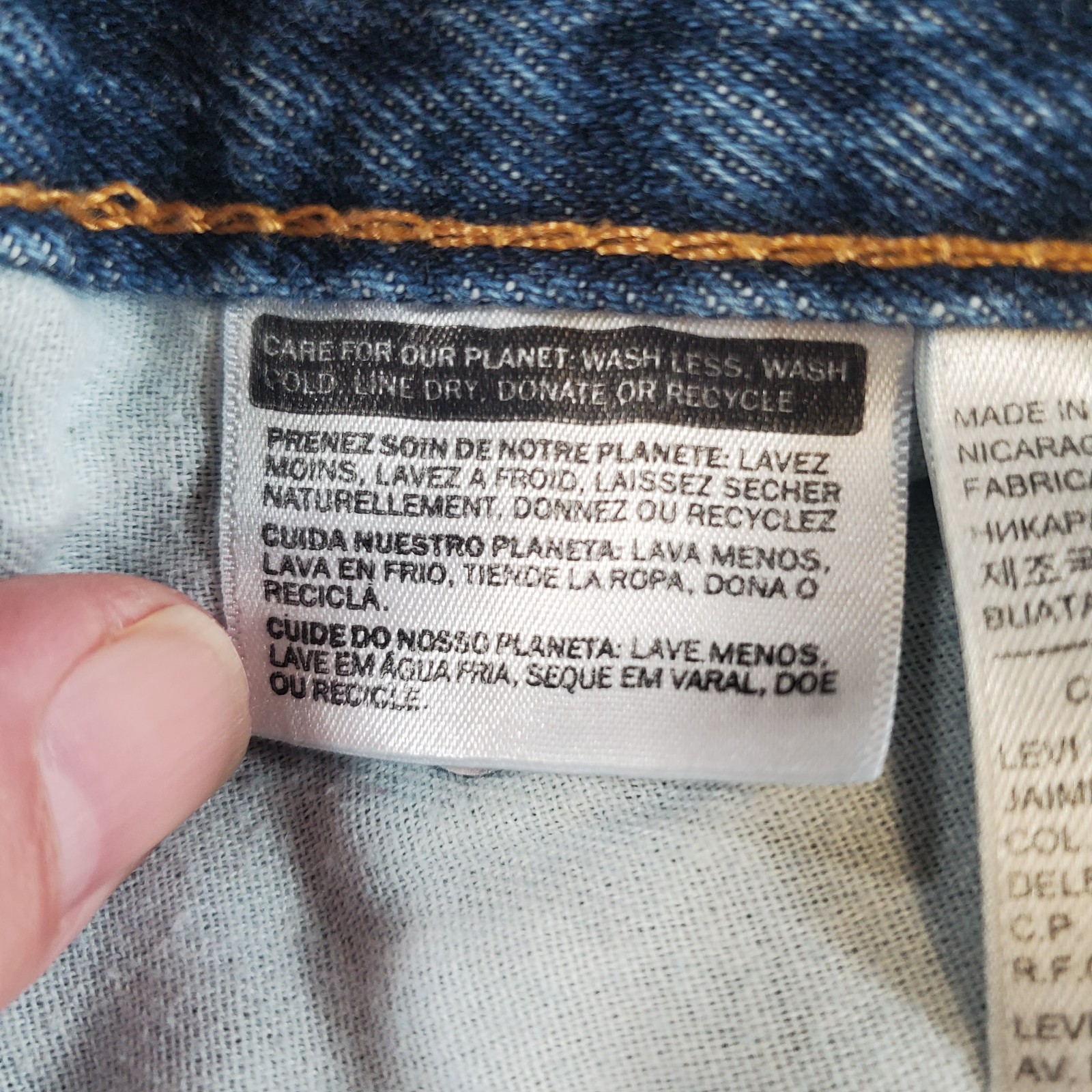 Levis 517 Mens 38×30 Blue Bootcut Denim Jeans Waterless