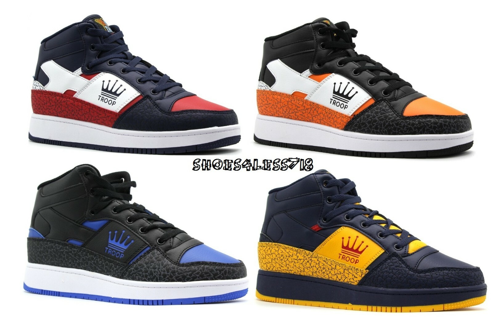 NEW TROOP DESTROYER LIMITED EDITION OLD SCHOOL RED NAVY ORANGE YELLOW SNEAKERS