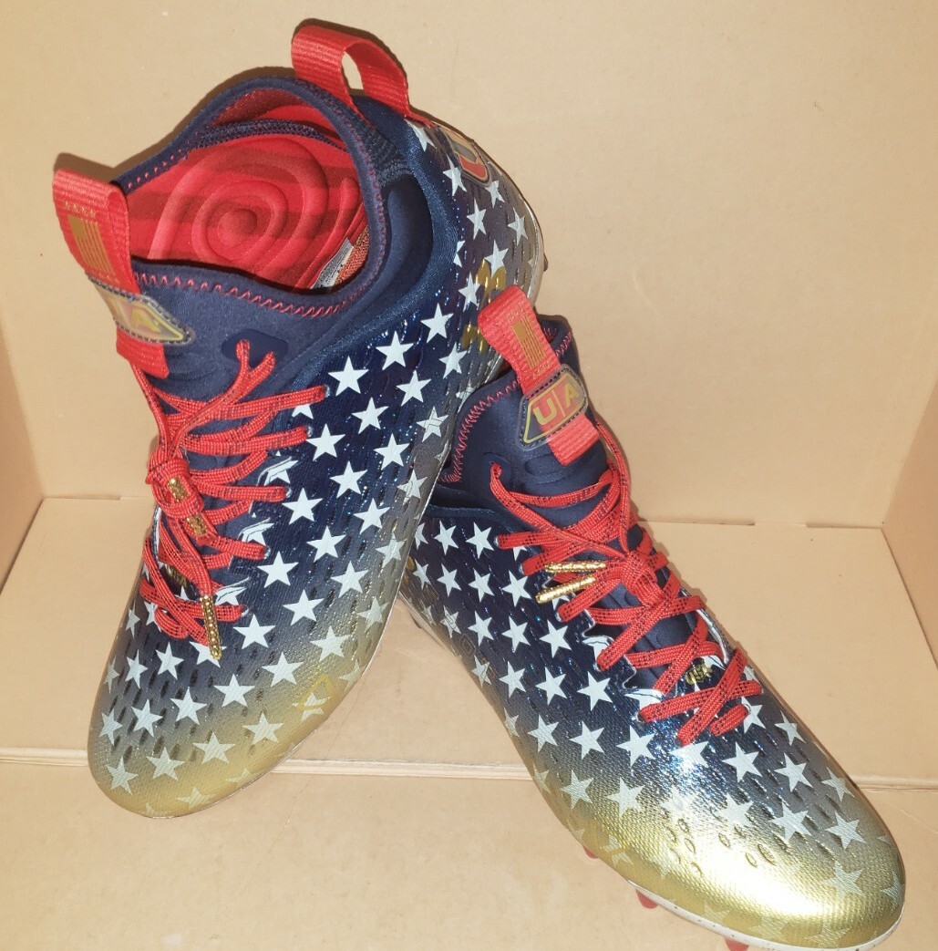 Under Armour Spotlight Lux LE MC USA Americana Football Cleats Men’s Sizes NEW