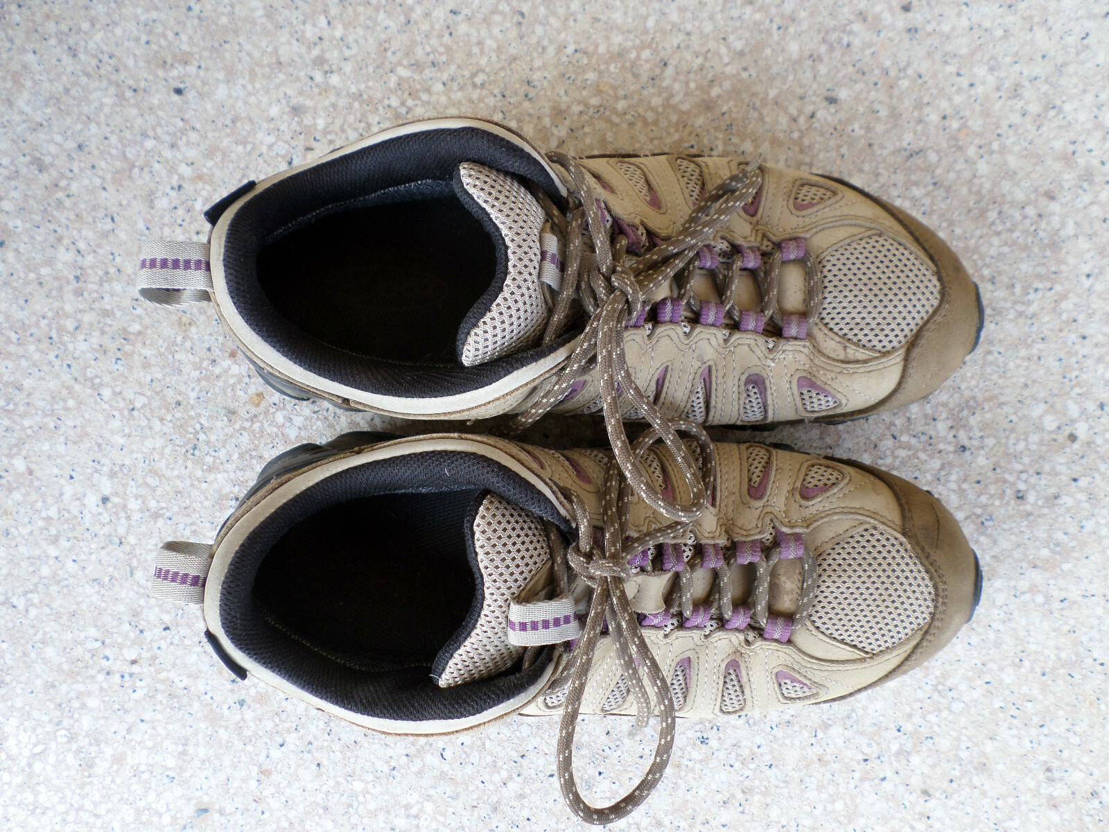 OBOZ tan mesh and brown leather, waterproof, hiking shoes. Women’s 10 (eur 41.5)