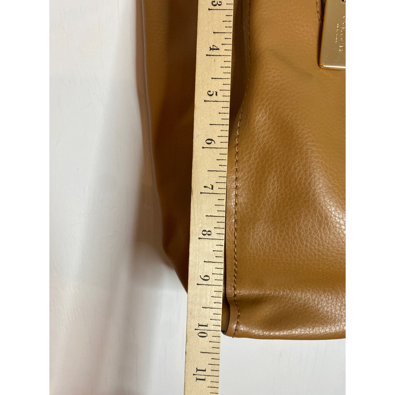 Coach Derby Tote Bag Purse Saddle Brown Pebbled Leather Womens F58660 Office