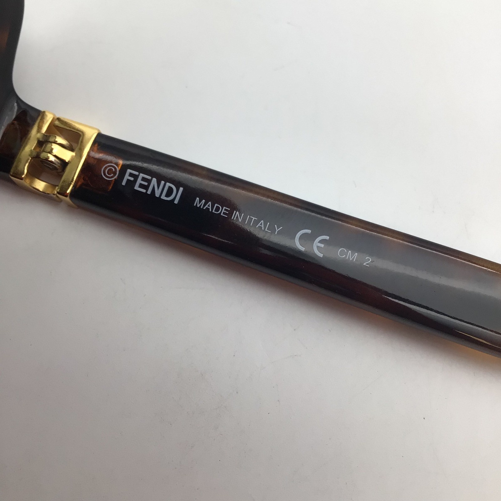 Fendi FF 0007/S Sunglasses Dark Havana Tortoise Gold FF Logo Square Italy NEW