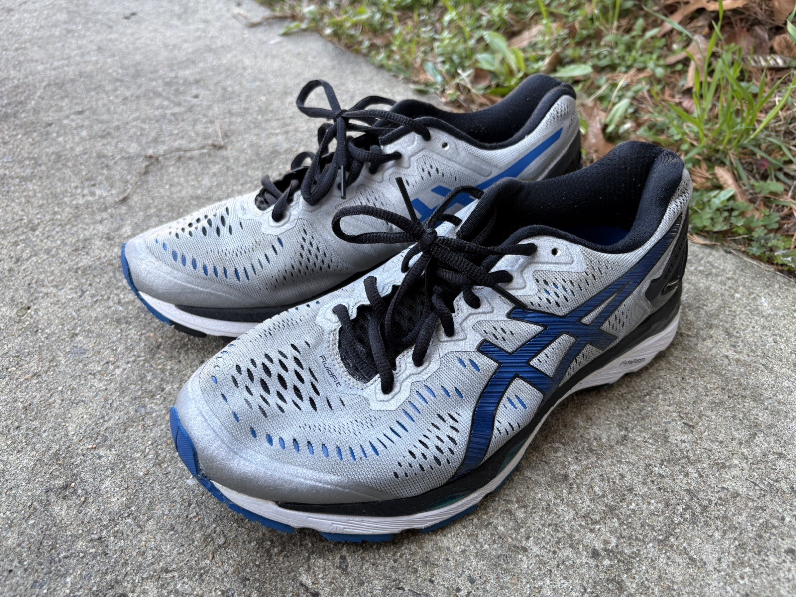 Asics Mens Gel Kayano 23 Gray Blue Walking Running Shoe Size 9 (4E) T646N