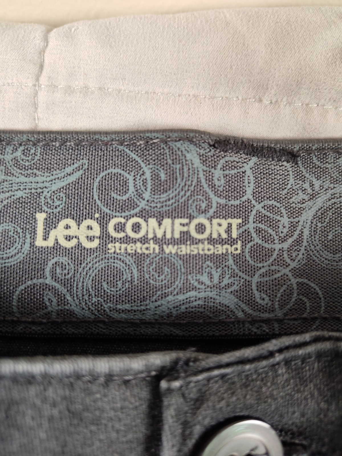 Lee Comfort Waistband Stretch Jeans Womens 4P Petite Blue Mid Rise Straight Leg