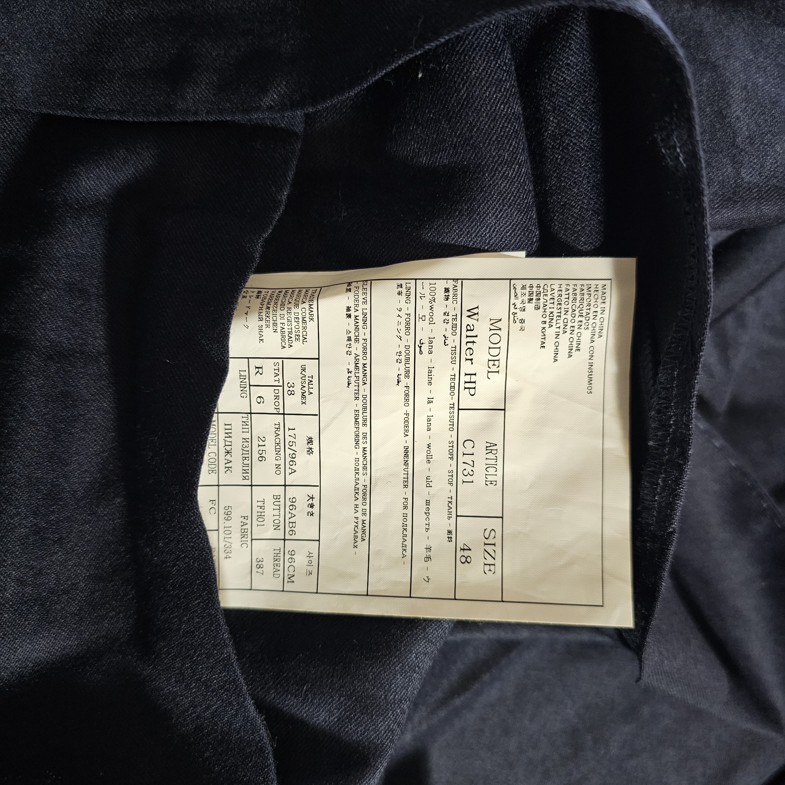Suitsupply Navy Blue Walter HP Flannel Wool Field Jacket 48/M