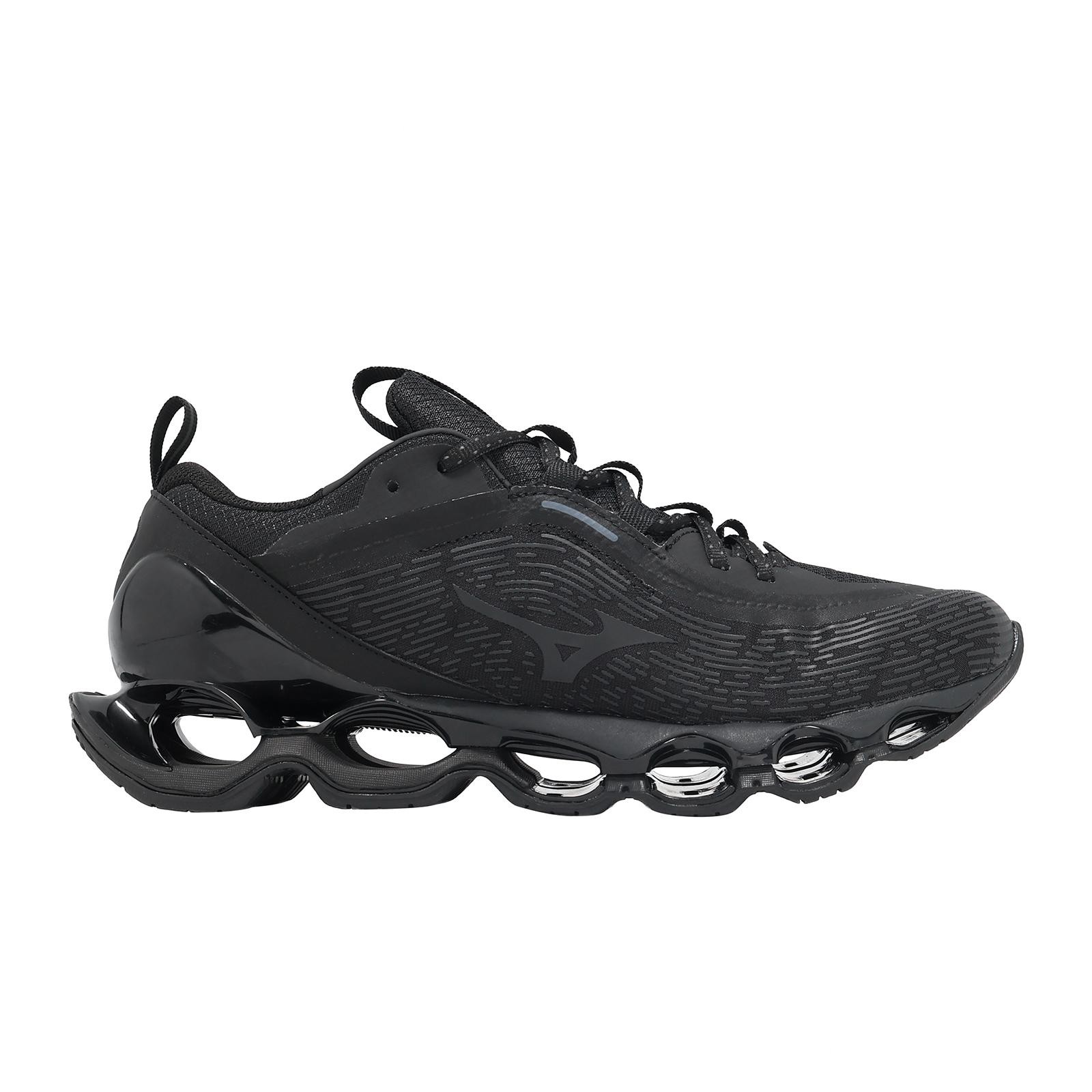 Mizuno Wave Prophecy 13.2 Black Blue Men Casual Shoes Sneakers D1GA2605-02