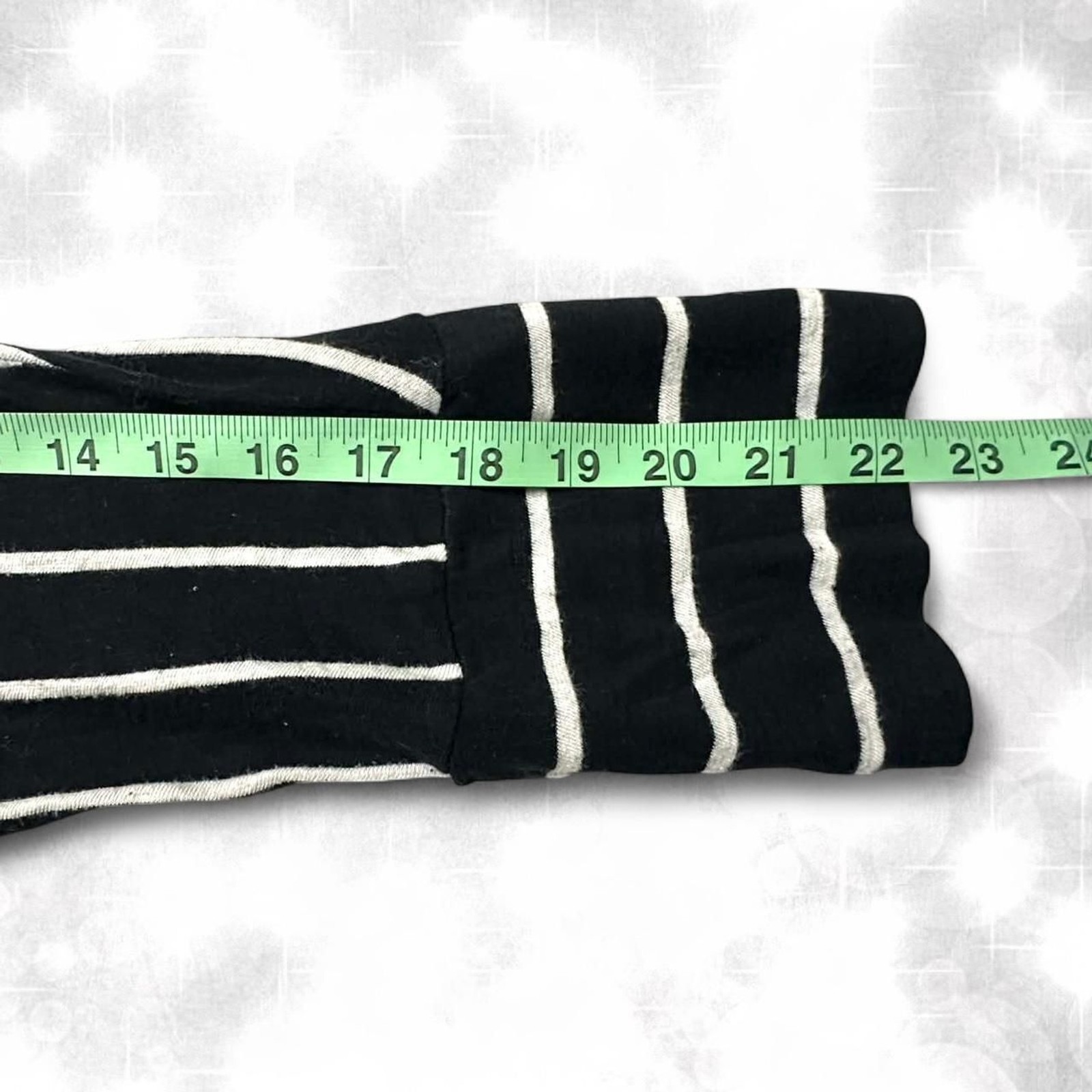 Grunge style y2k black and white long sleeve striped top