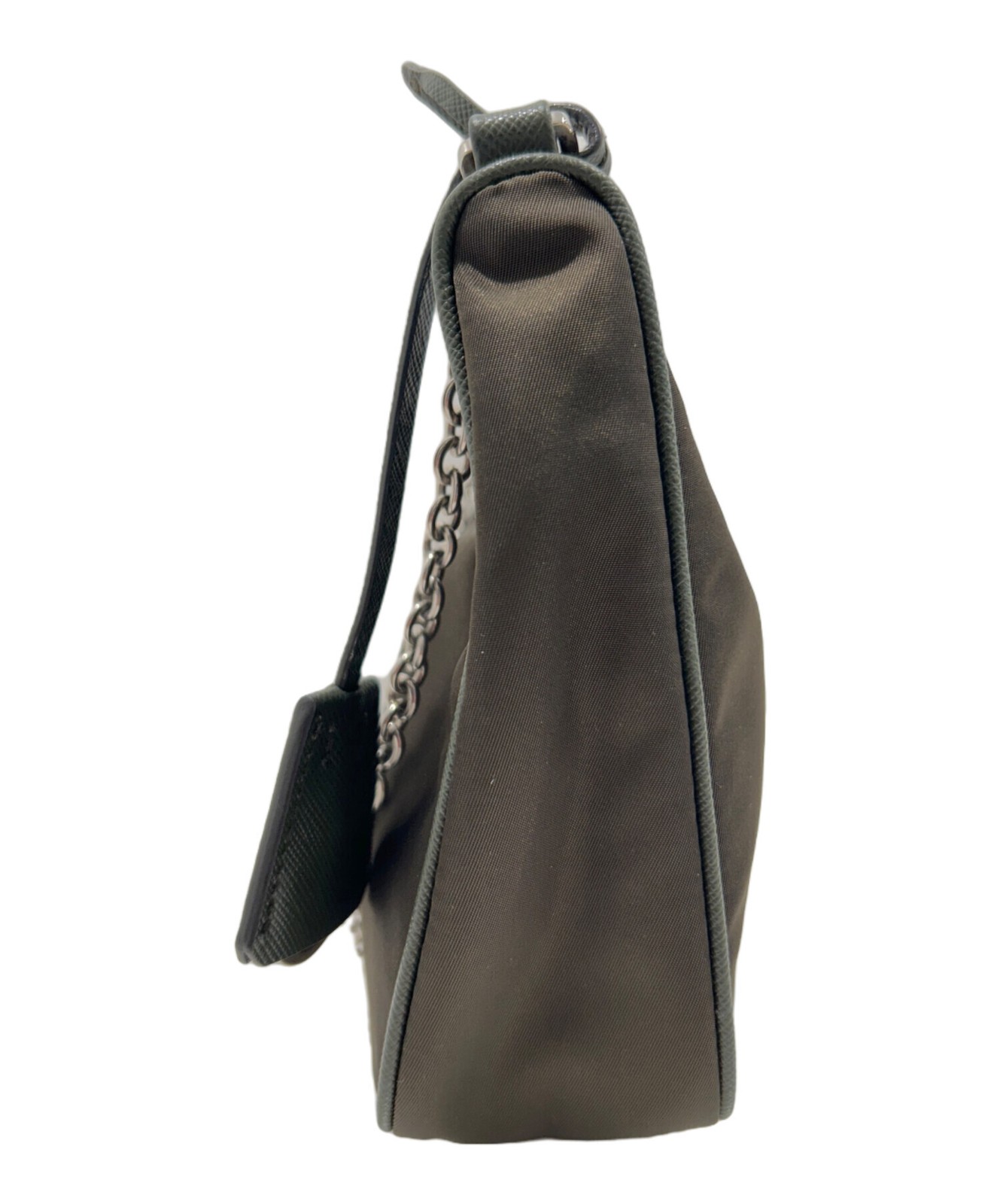 PRADA Re-Edition 2005 2WAY Shoulder Bag Olive Nylon Leather 1BH204 Women