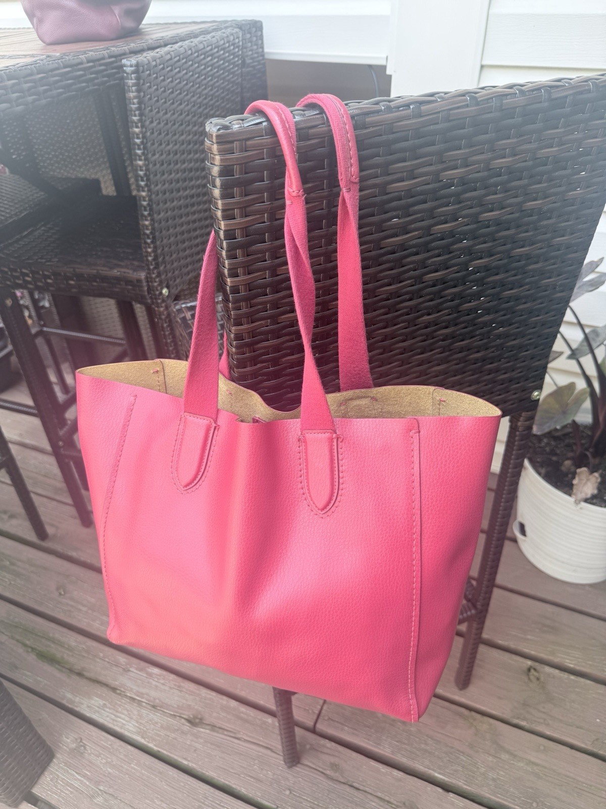 Coach Derby F58660 Red Pebbled Leather Tote Bag/Shoulder/Suede Line