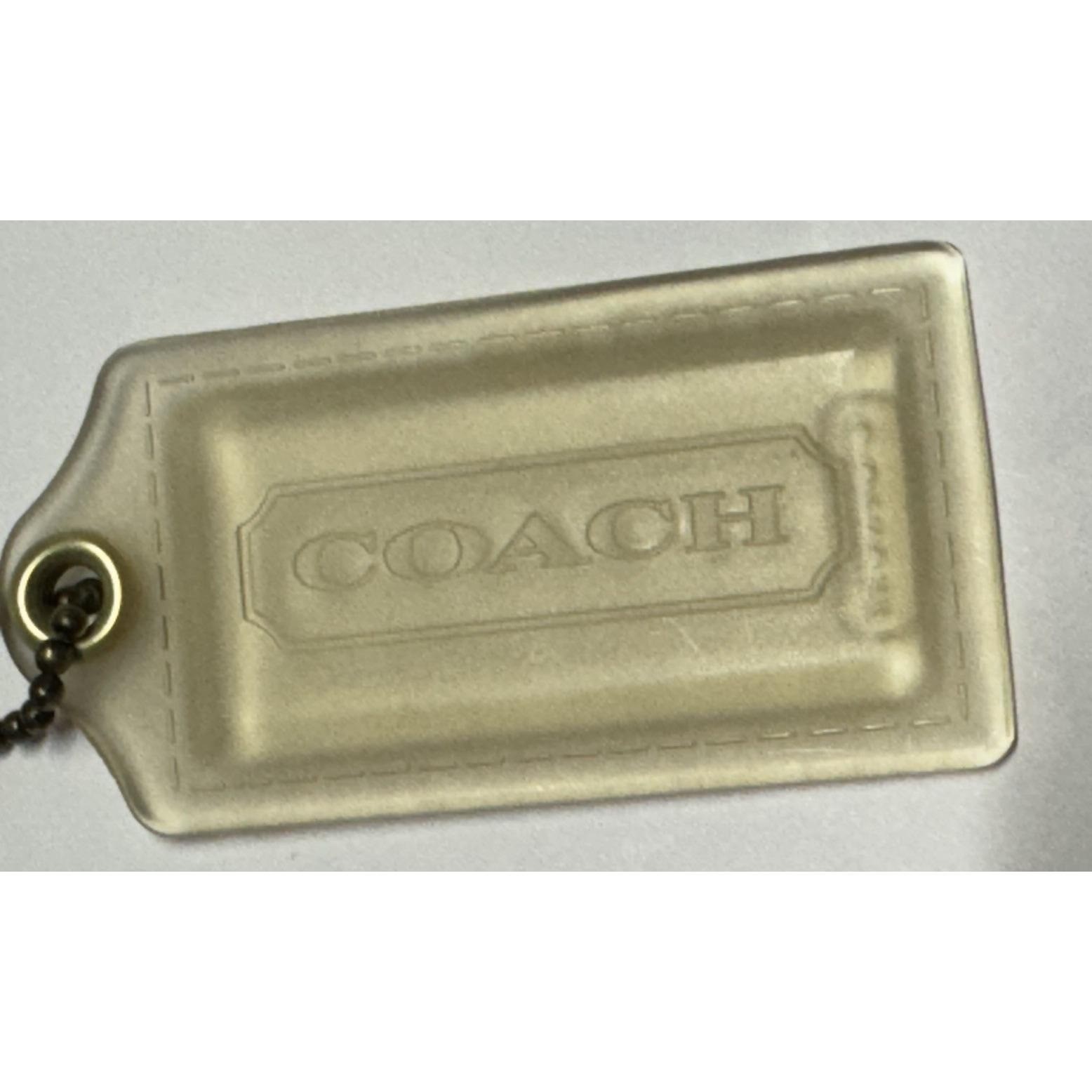 COACH Hang Tag transparent Plastic Lucite Nickel Key Fob Bag Charm Key